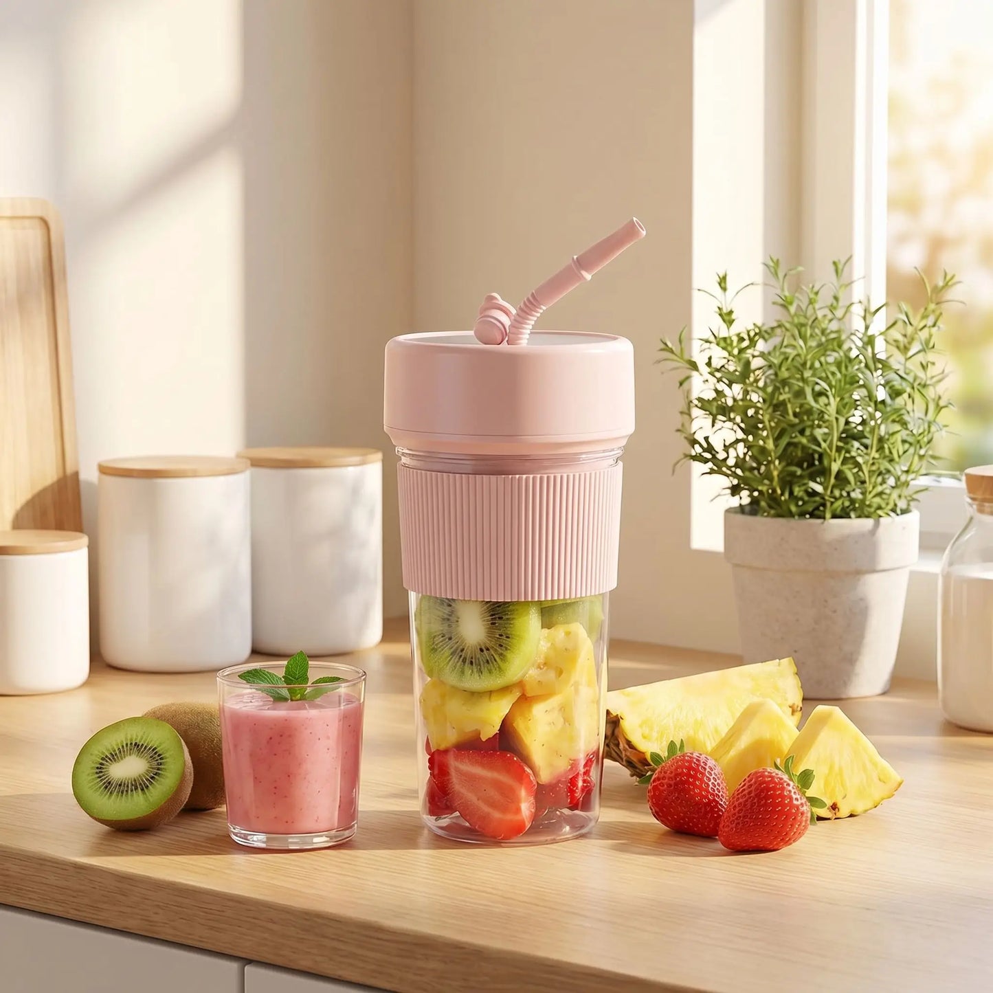 mixeur portable nomade 350ml rose