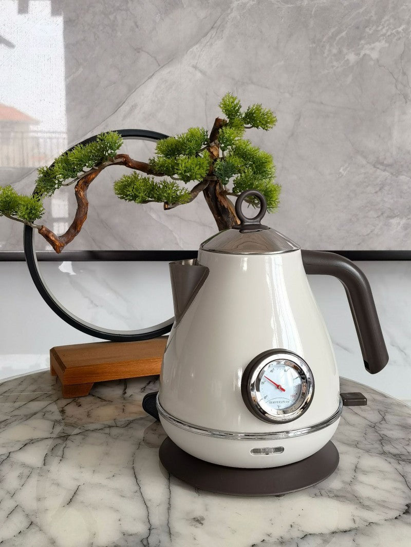 Bouilloire électrique rapidité inox 1800W blanc crème 