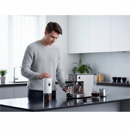 MOULIN A CAFE rechargeable au design moderne et compact