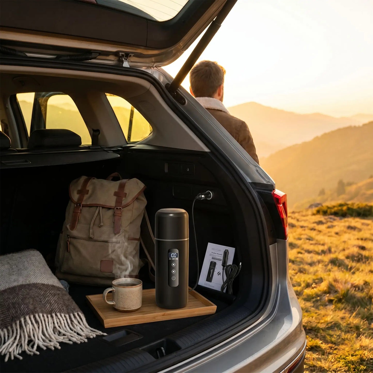 Mini bouilloire de voyage – chauffe eau portable coffre camping car