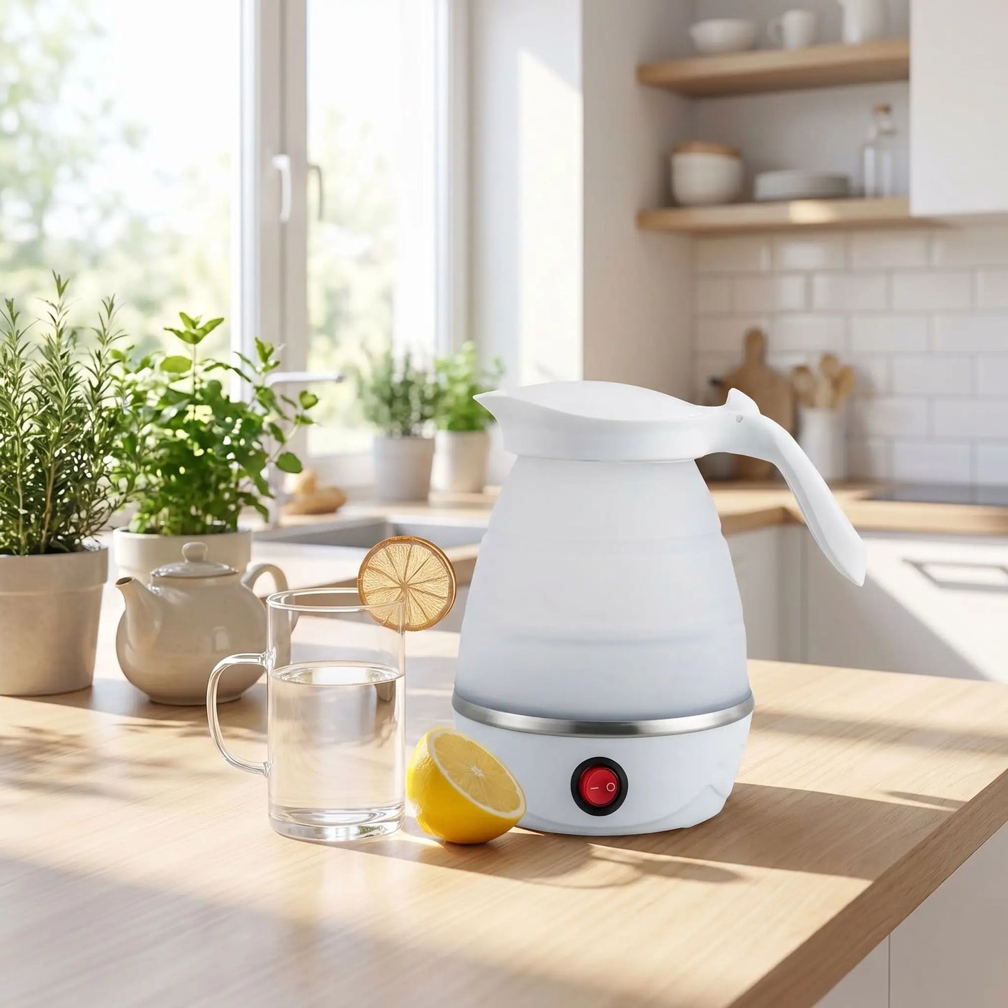 Mini bouilloire pliable voyage idéale
