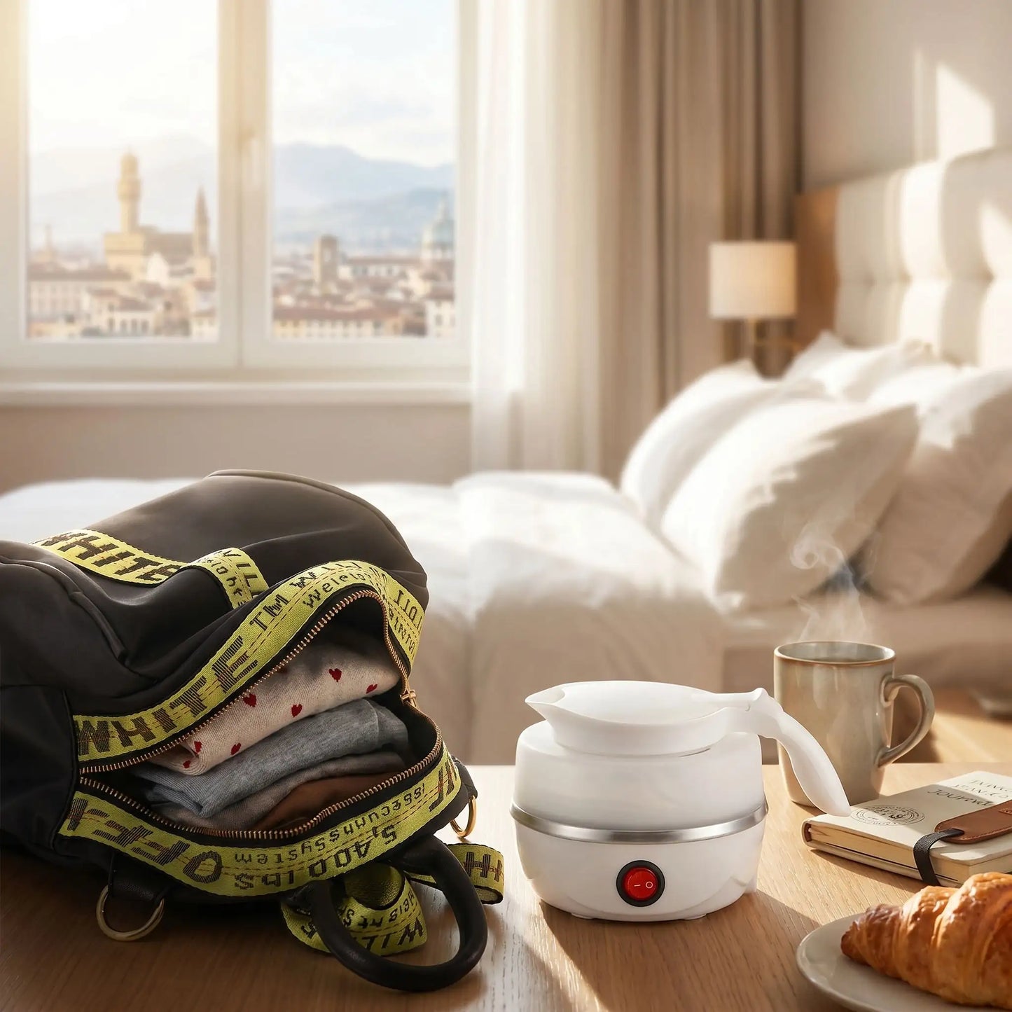 Mini bouilloire pliable voyage pliable