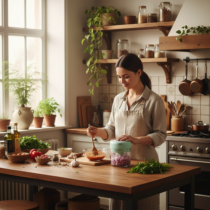 Mini hachoir cuisine pratique gain de temps quotidien
