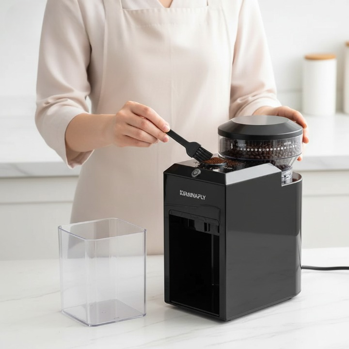 Moulin à café électrique – Nettoyage et entretien facile brosse fournie