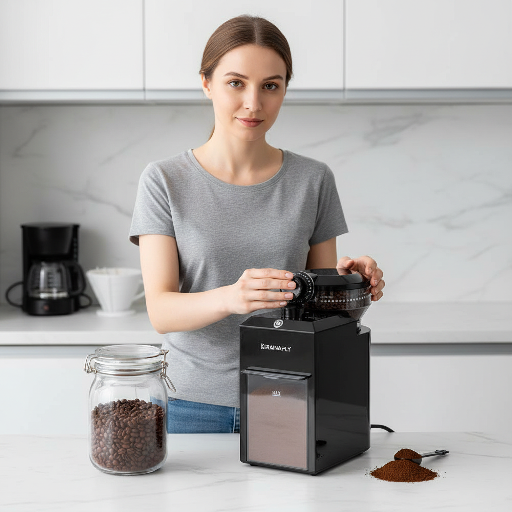 Moulin à café électrique – Réglage de la mouture molette précise