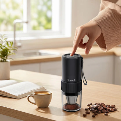 Moulin à café électrique automatique avec arrêt intelligent et moteur puissant