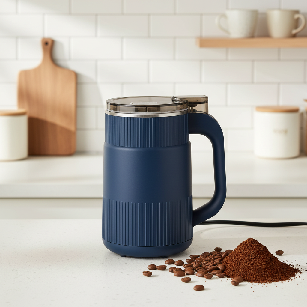 Moulin à café électrique bleu