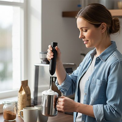 Mousseur à lait Onctueux Pro Accessoire barista maison incontournable