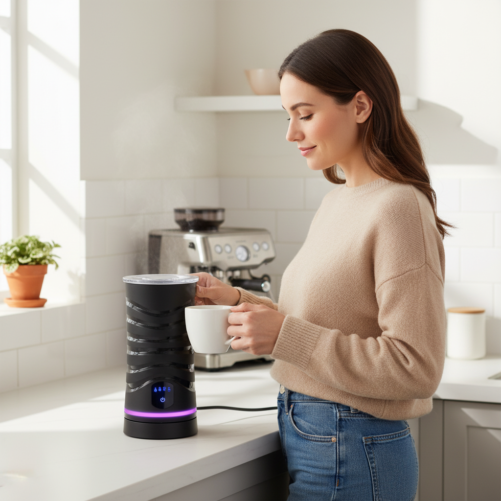 Mousseur à lait électrique matin moderne