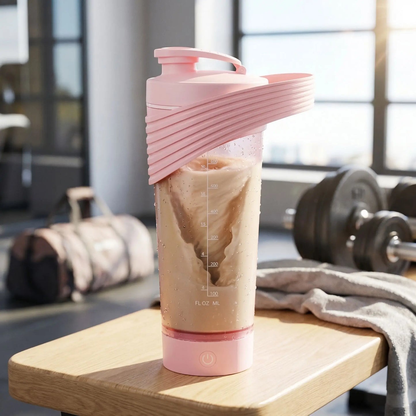 shaker électrique rose prémium 