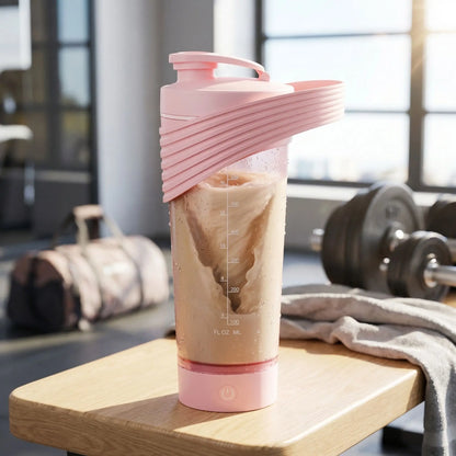 shaker électrique rose prémium 
