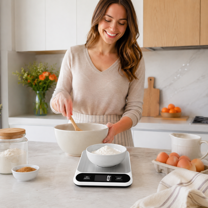 Balance Cuisine utilisée pour peser de la farine