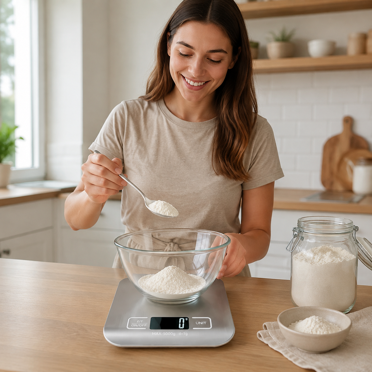 Balance Cuisine pesant farine pour pâtisserie