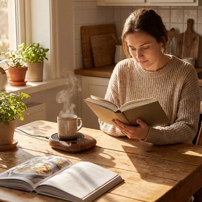 Chauffe tasse intelligent pour travailler avec une boisson toujours chaude
