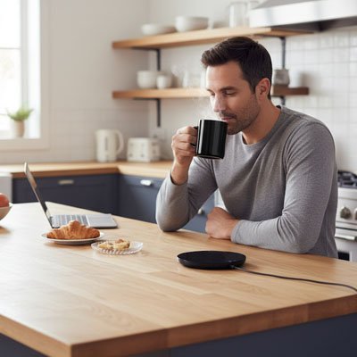 Chauffe tasse USB ideal pour le teletravail au bureau