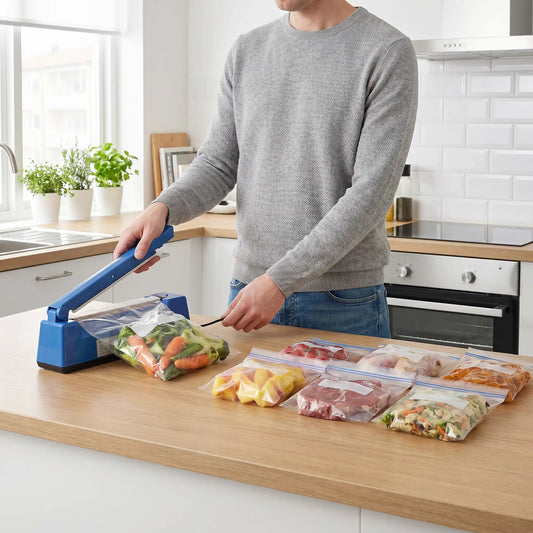 Chef amateur utilise machine sous vide
