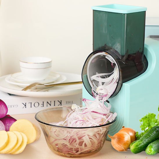 Coupe légumes électrique découpe précise pour recettes du quotidien
