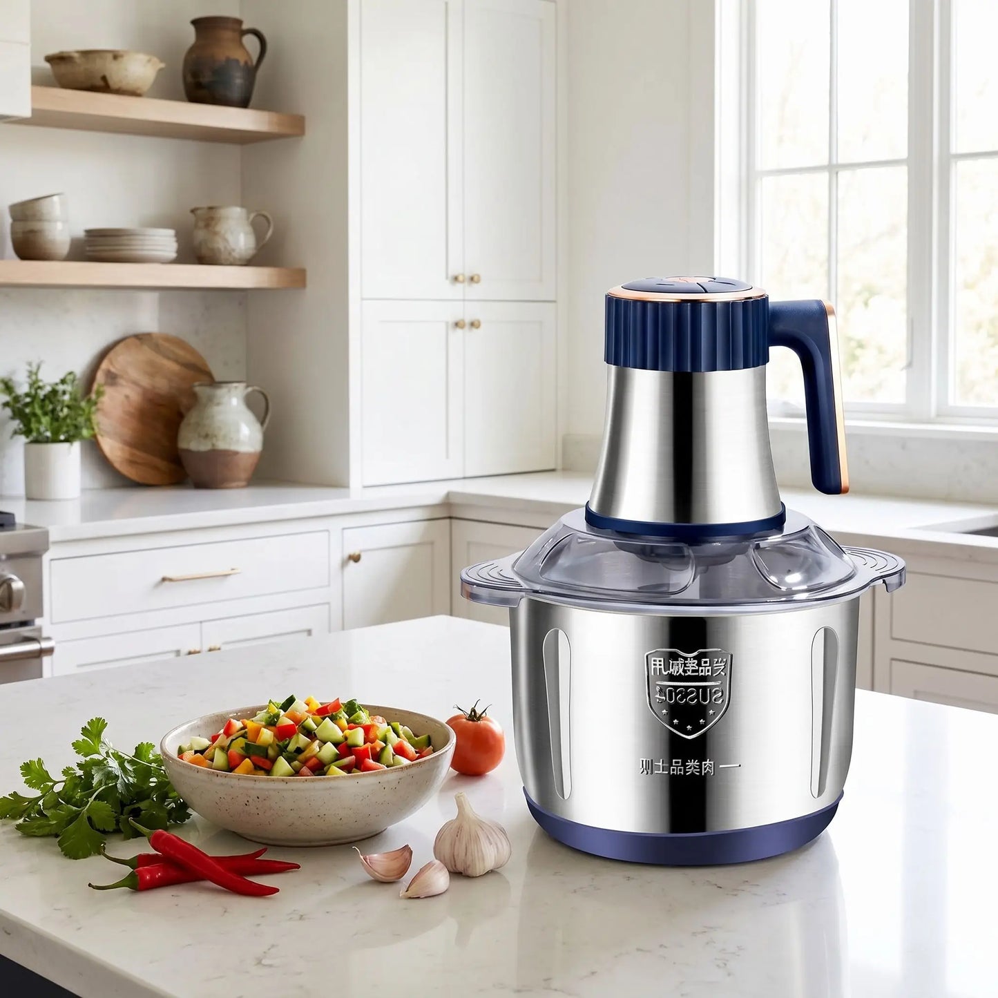 Hachoir a viande electrique en acier inoxydable haute performance
