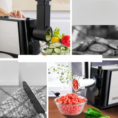Hachoir a viande electrique puissant pour cuisine familiale
