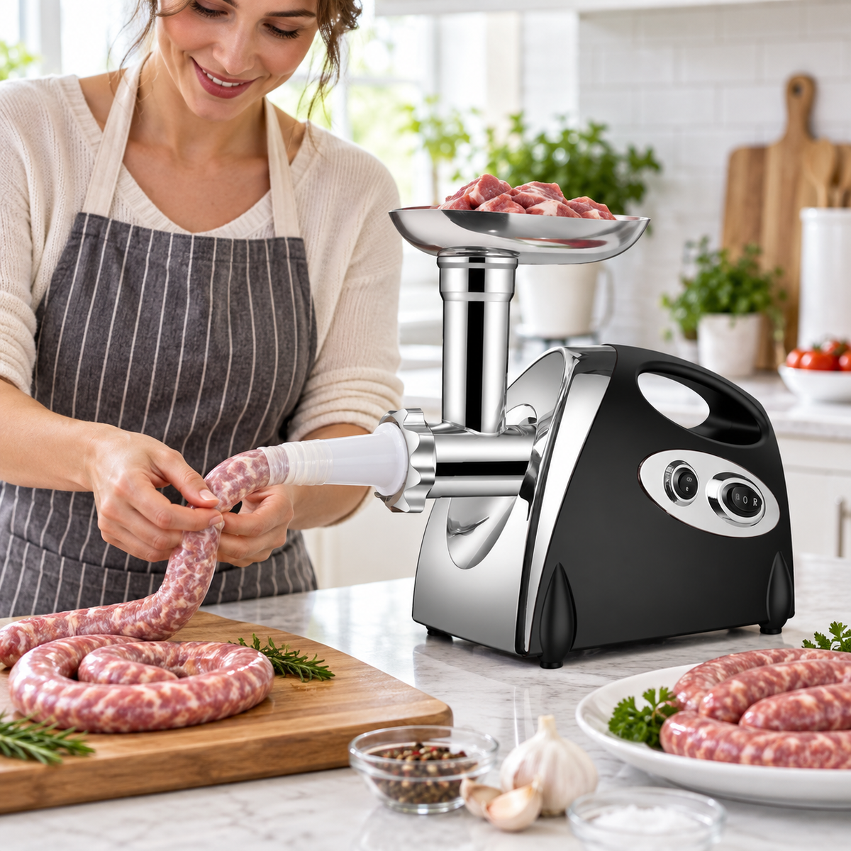 Hachoir à viande électrique pour saucisses maison