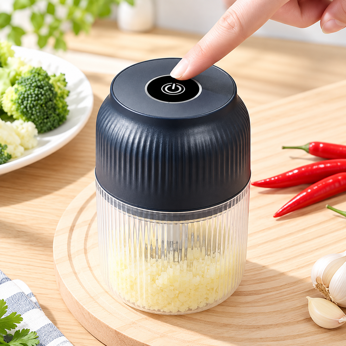 Hachoir électrique bouton de commande supérieur