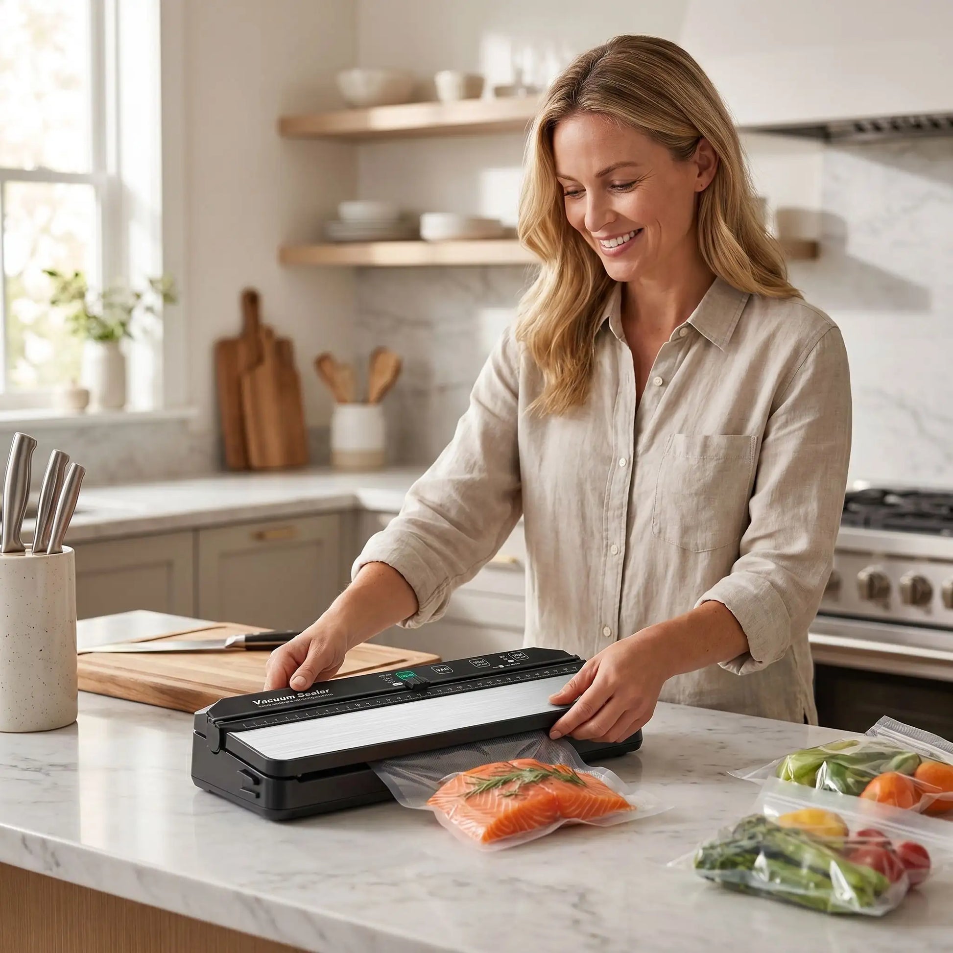 Machine sous vide alimentaire emballage hermétique pour viandes et légumes
