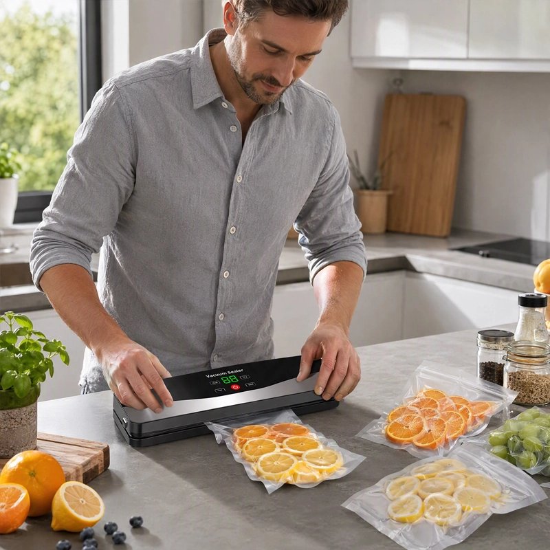 Machine sous vide pour emballer différents aliments
