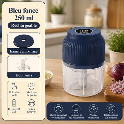 mini hachoir electrique blue foncé 
