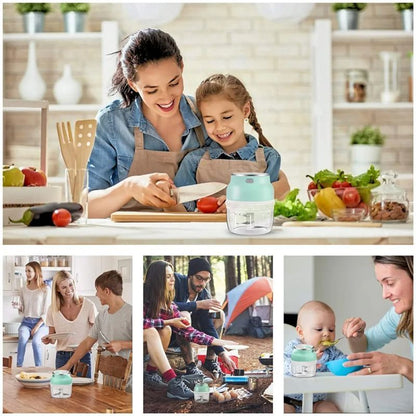 Mini hachoir electrique pratique pour sauces et epices maison
