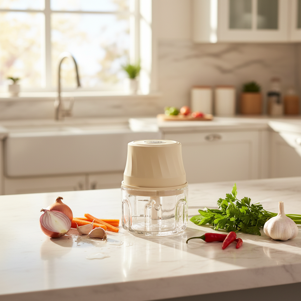 Mini hachoir électrique rechargeable pour légumes et herbes fraîches
