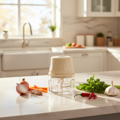 Mini hachoir électrique rechargeable pour légumes et herbes fraîches
