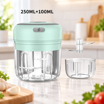 Mini hachoir électrique vert 250 ml avec accessoire