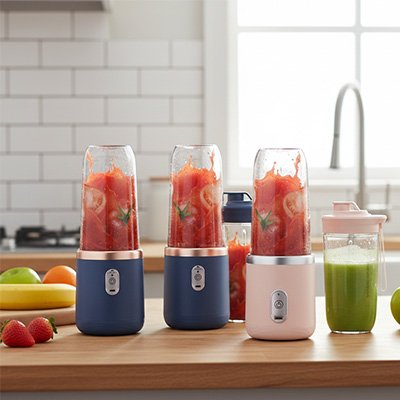 Mixeur portable bleu rose