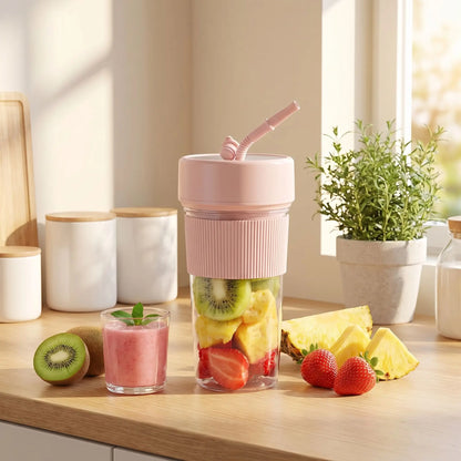Mixeur portable Nomade 350 ml rose en cuisine moderne
 Copier