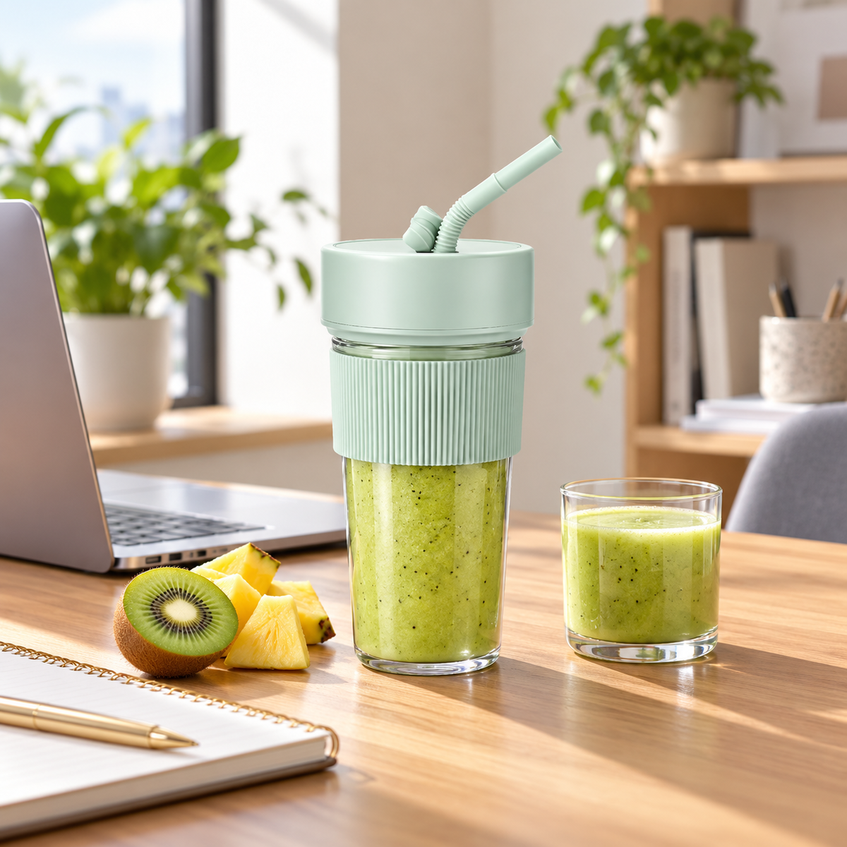 mixeur portable nomade 350 ml vert bureau