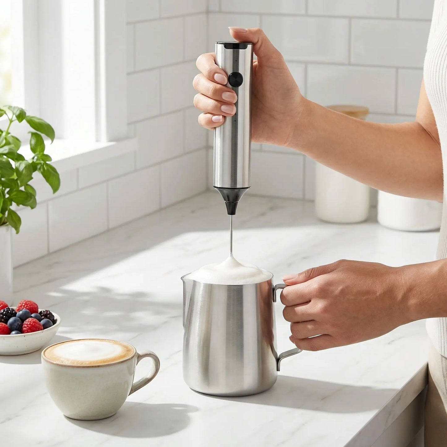 mousseur à lait rechargeable 3 vitesse mérité