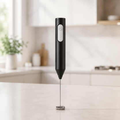 Mousseur à lait rechargeable variante noire
